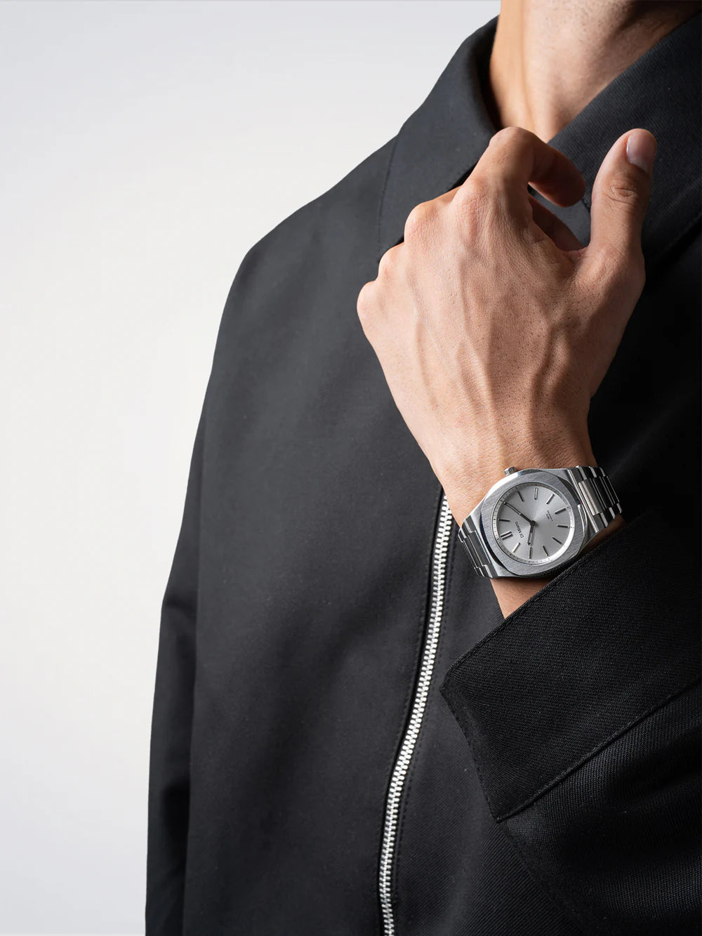 D1 MILANO - GROOVY SILVER ULTRA THIN 39 MM