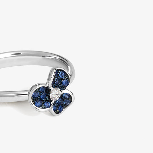LEO PIZZO- ANELLO TRIFOGLIO DIAMANTI E ZAFFIRI