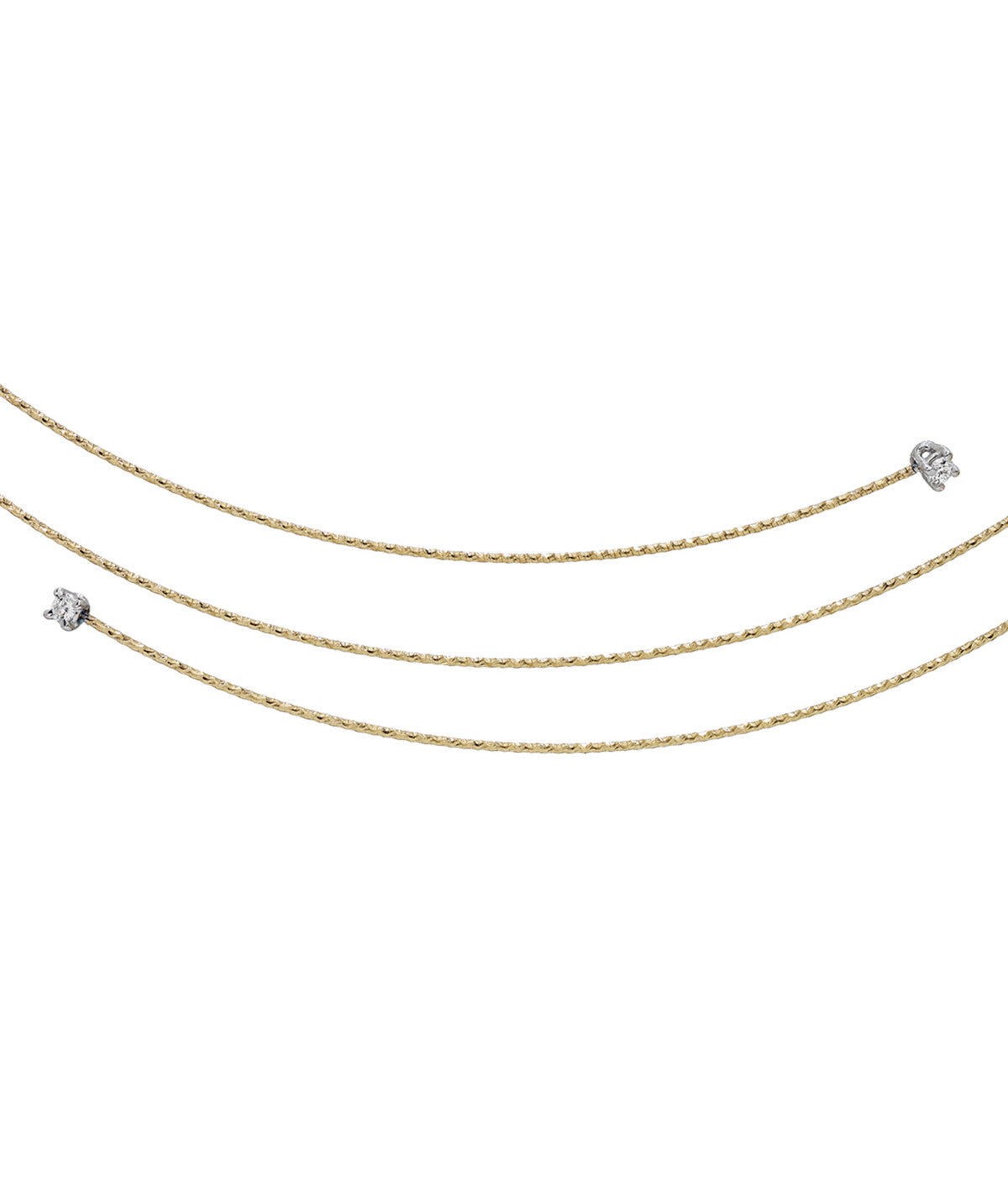MAGIC WIRE - COLLIER GIROCOLLO IN ORO E DIAMANTI