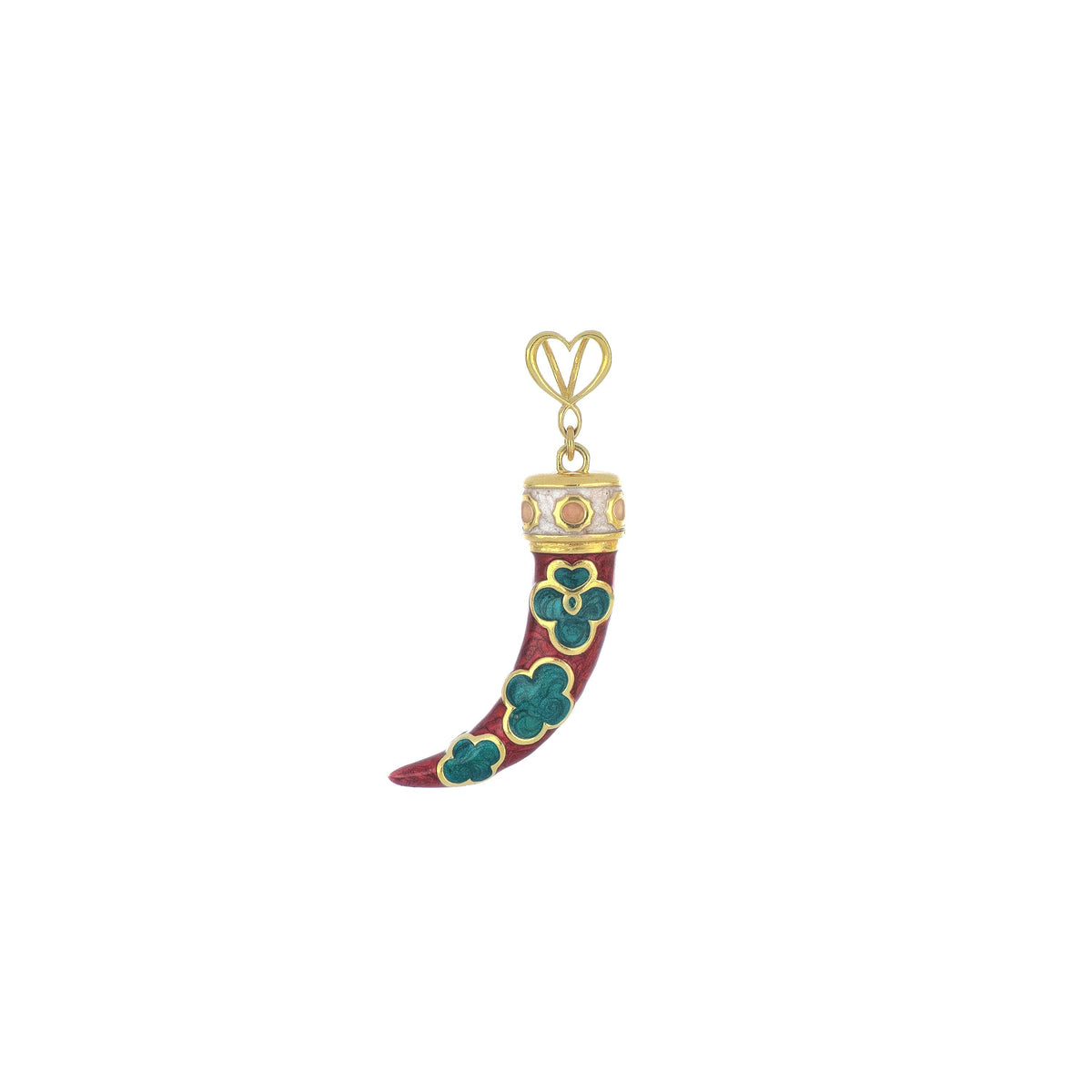 MAMAN ET SOPHIE - CHARM ARGENTO DORATO CON ZANNA SMALTATA