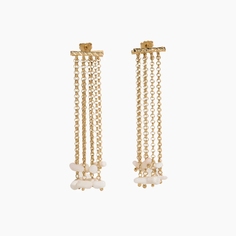 ORECCHINI FRU FRU CORALLO BIANCO