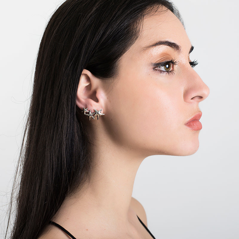 ORECCHINI STELLE LOBO ARGENTO E BRONZO