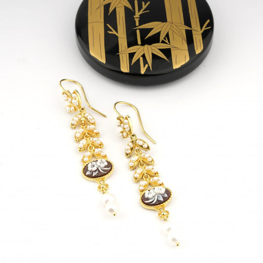 ORECCHINI CAMEO FIORI ANASTASIA