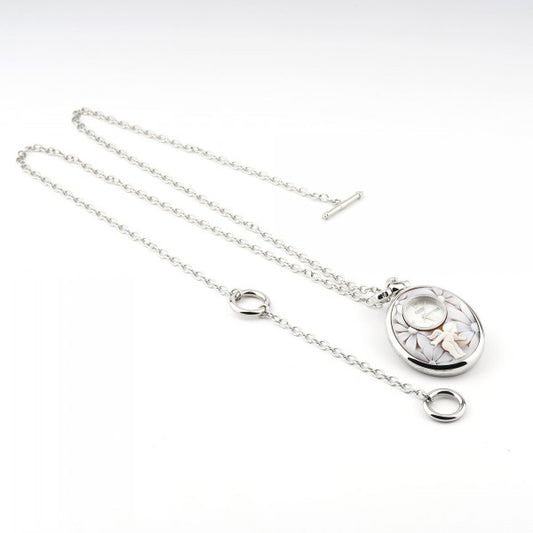 CAMEO ITALIANO - OROLOGIO PARTENOPE ACCIAIO RODIO PUTTO E FIORI