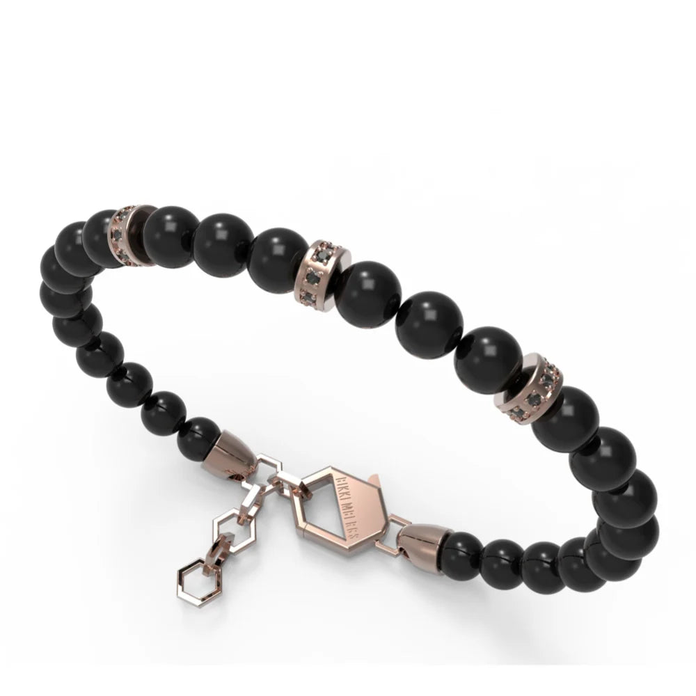 BIKKEMBERGS - BRACCIALE CERAMIC IN CERAMICACON NSERTI IN ACCIAIO