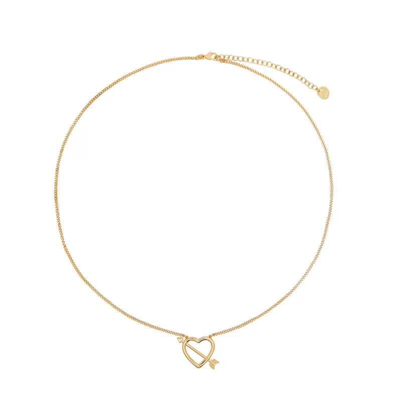 VALENTINA FERRAGNI - COLLANA CIONCOLO CUORE FRECCIA ARGENTO DORATO