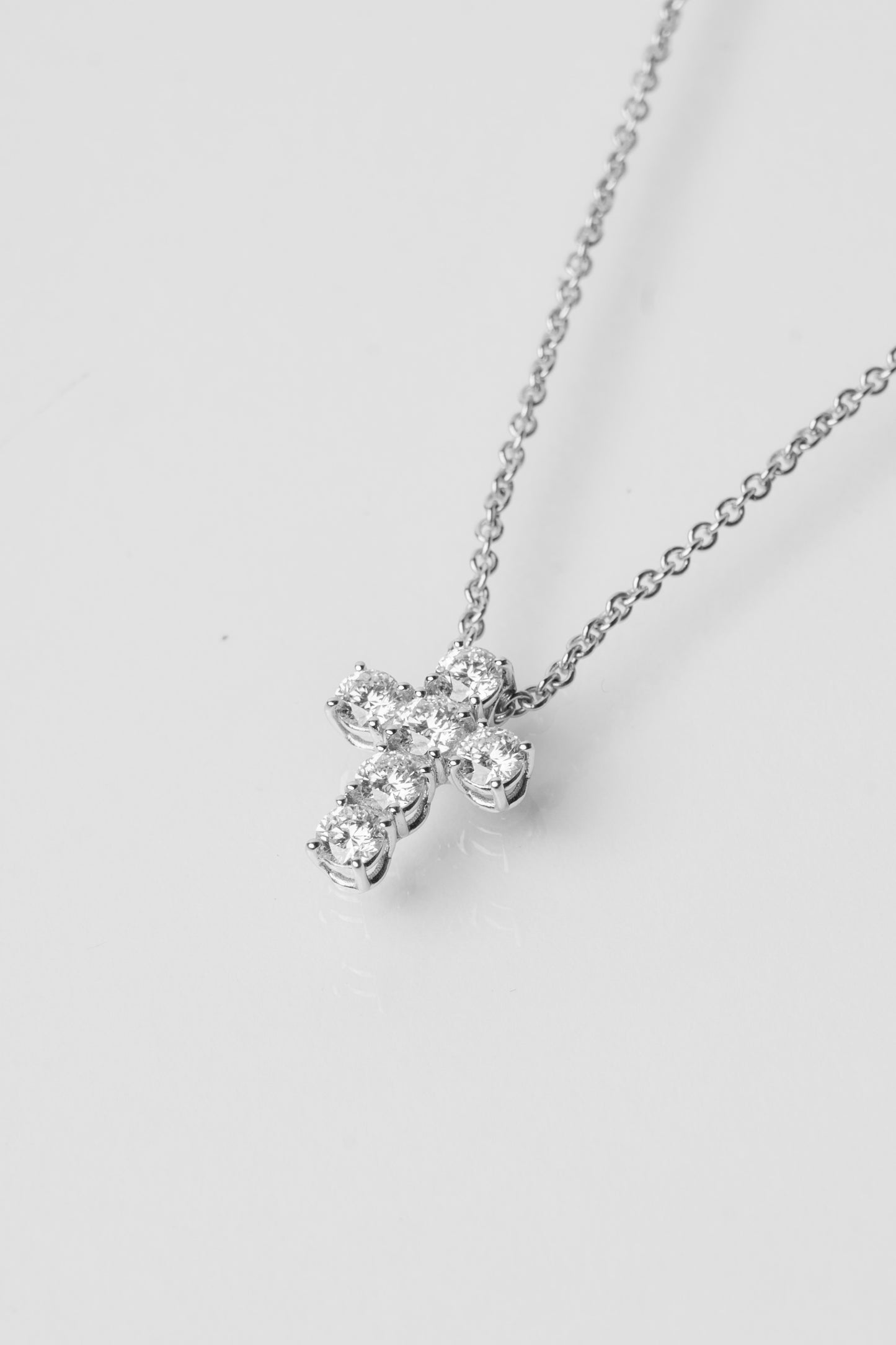 LEO PIZZO - COLLANA CROCE IN DIAMANTI E ORO BIANCO