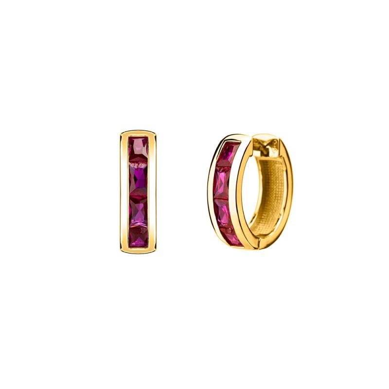 ORECCHINI LUXURY COLOR RUBINO