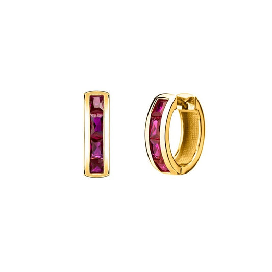ORECCHINI LUXURY COLOR RUBINO