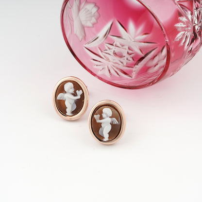 CAMEO ITALIANO - ORECCHINI A LOBO ROMANTICA PUTTO