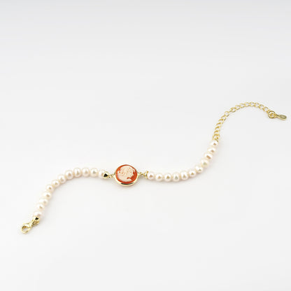CAMEO ITALIANO - BRACCIALE BALLET CORNIOLA VOLTO DONNA