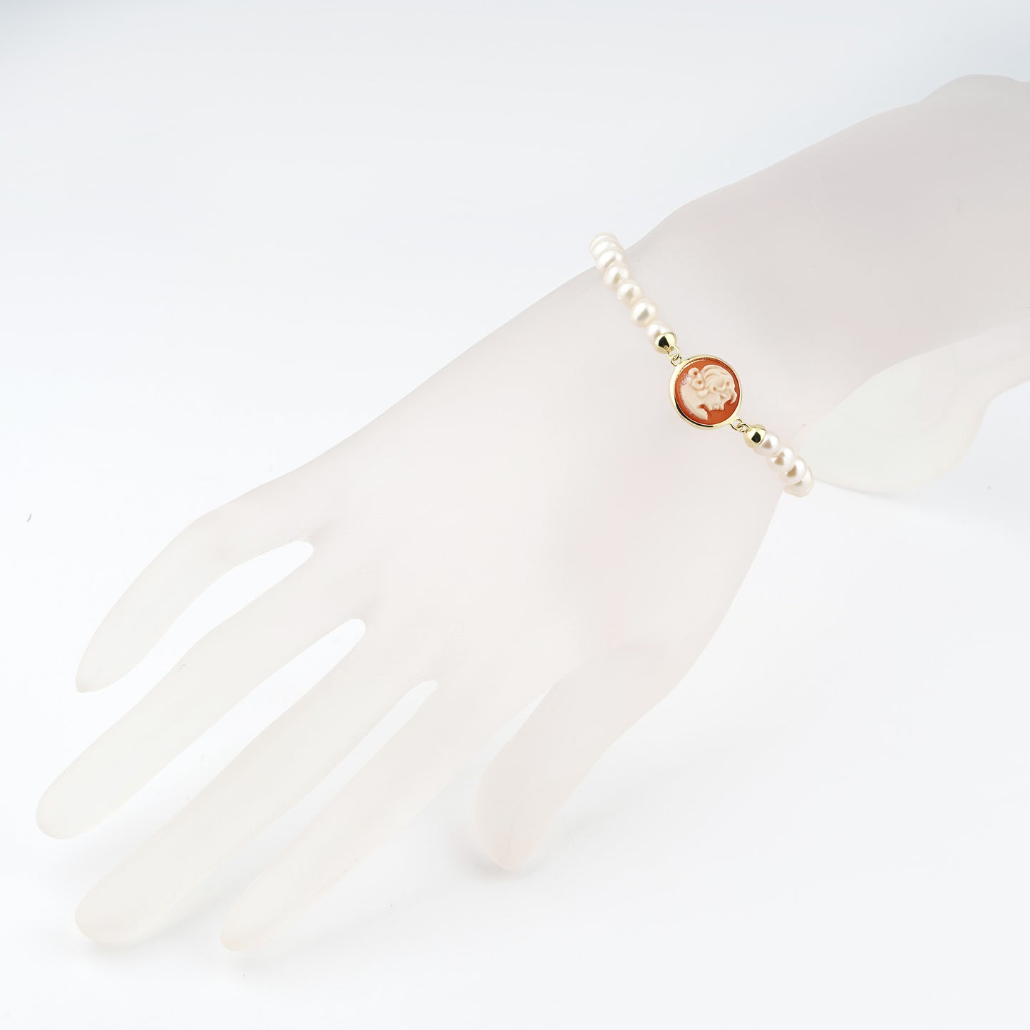 CAMEO ITALIANO - BRACCIALE BALLET CORNIOLA VOLTO DONNA