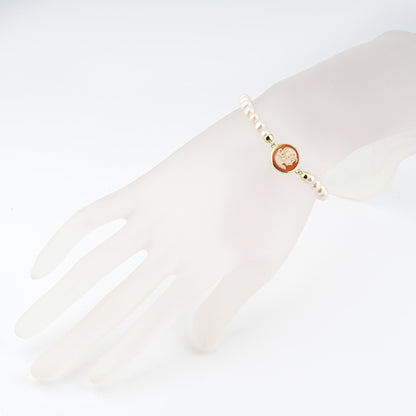 CAMEO ITALIANO - BRACCIALE BALLET CORNIOLA VOLTO DONNA