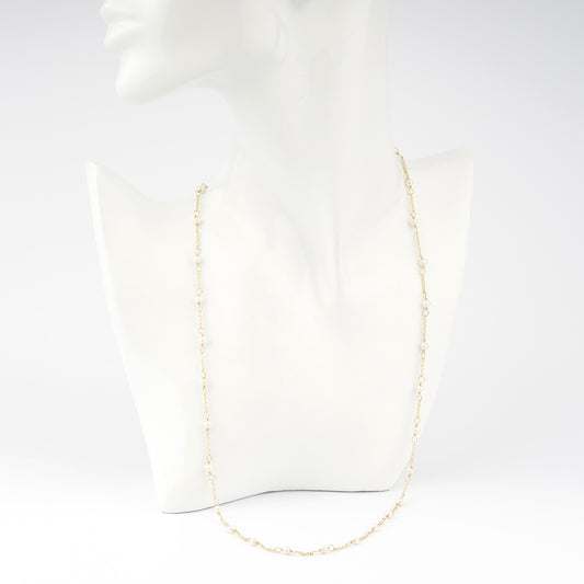 CAMEO ITALIANO - COLLANA ELEMENTS ARGENTO DORATO E PERLE