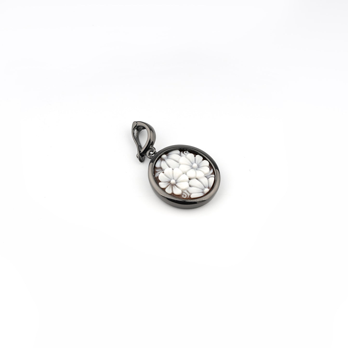 CAMEO ITALIANO - PENDENTE ROMANTICA CON FIORI
