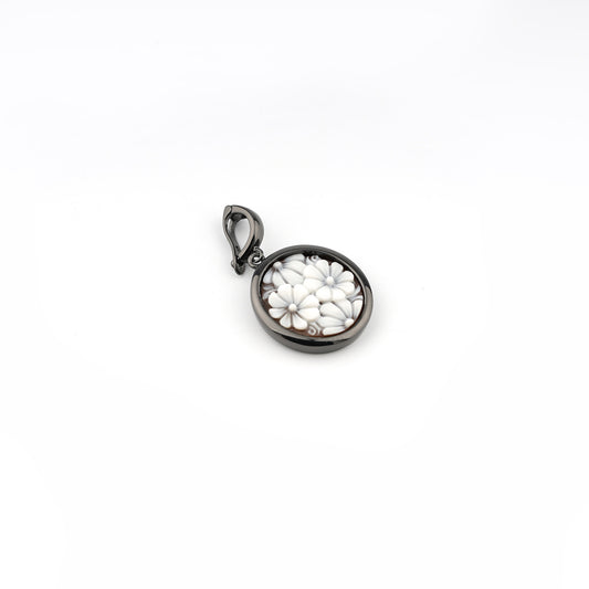 CAMEO ITALIANO - PENDENTE ROMANTICA CON FIORI