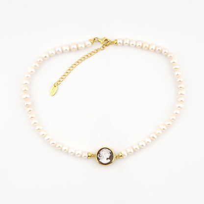 CAMEO ITALIANO - COLLANA BALLET VOLTO DONNA E PERLE