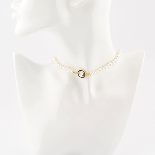 CAMEO ITALIANO - COLLANA BALLET VOLTO DONNA E PERLE