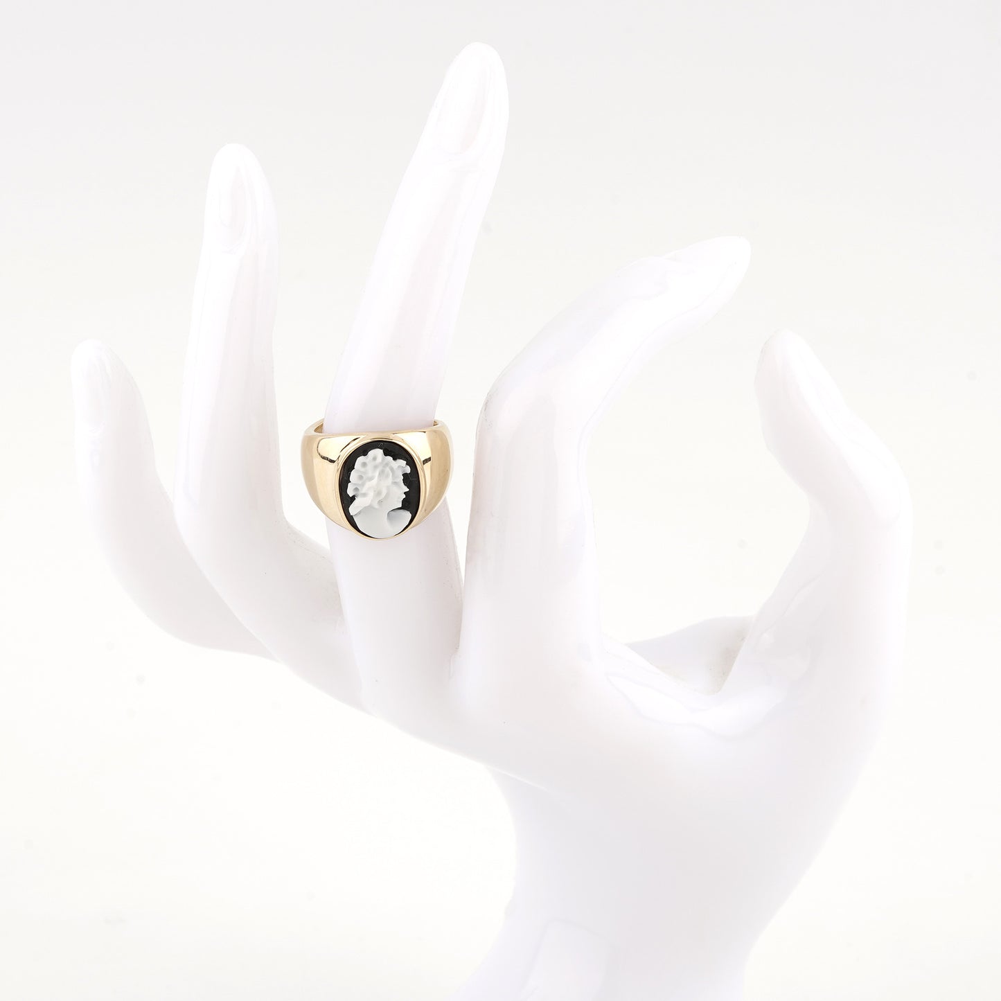 CAMEO ITALIANO - ANELLO MUSICAL VOLTO DONNA NERO