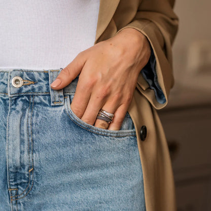 TI SENTO - ANELLO FASCIA IN ARGENTO CON ZIRCONI BIANCHI