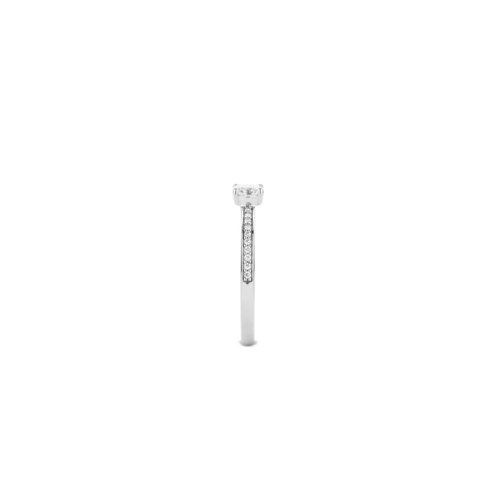 TI SENTO - ANELLO IN ARGENTO CON ZIRCONE CENTRALE E LATERALE