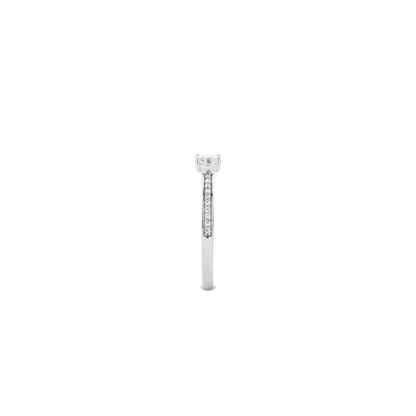 TI SENTO - ANELLO IN ARGENTO CON ZIRCONE CENTRALE E LATERALE