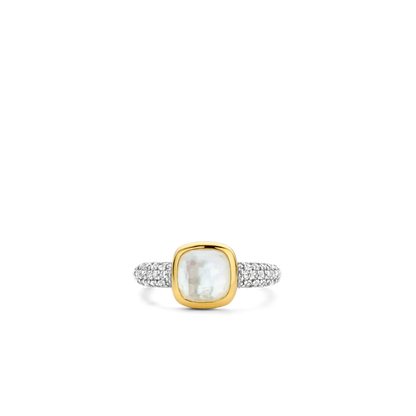 TI SENTO - ANELLO MADREPERLA E ZIRCONI