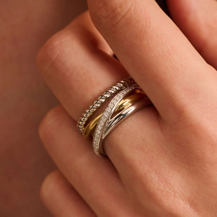 TI SENTO - ANELLO A FASCIA IN ARGENTO CON ZIRCONI