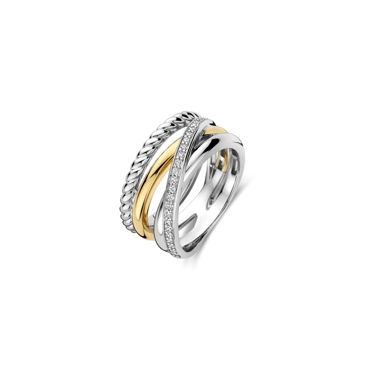 TI SENTO - ANELLO A FASCIA IN ARGENTO CON ZIRCONI