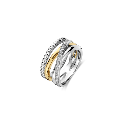 TI SENTO - ANELLO A FASCIA IN ARGENTO CON ZIRCONI