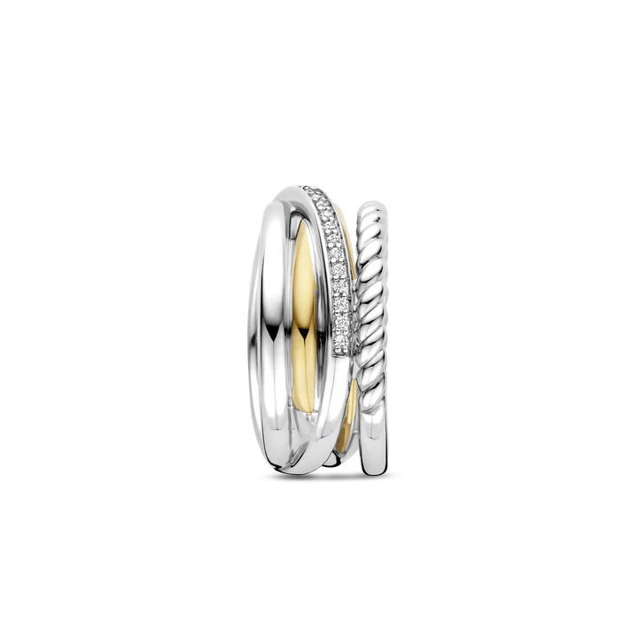 TI SENTO - ANELLO A FASCIA IN ARGENTO CON ZIRCONI