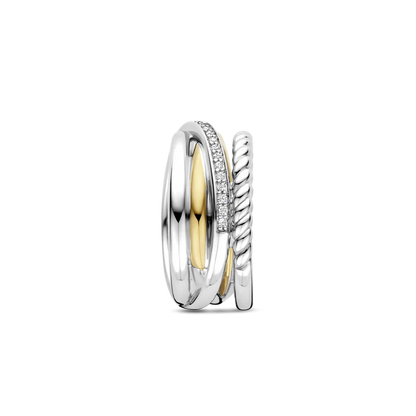 TI SENTO - ANELLO A FASCIA IN ARGENTO CON ZIRCONI