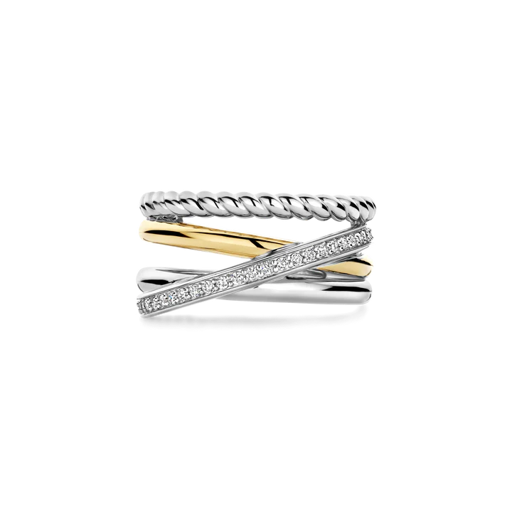 TI SENTO - ANELLO A FASCIA IN ARGENTO CON ZIRCONI