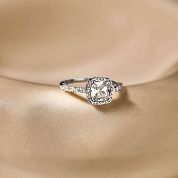 TI SENTO - ANELLO ARGENTO RODIO CON ZIRCONE BIANCO