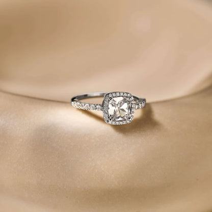 TI SENTO - ANELLO ARGENTO RODIO CON ZIRCONE BIANCO