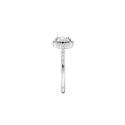 TI SENTO - ANELLO ARGENTO RODIO CON ZIRCONE BIANCO