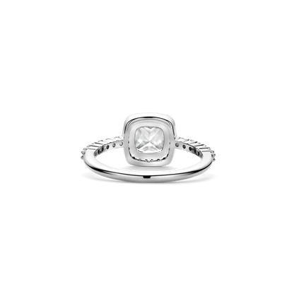 TI SENTO - ANELLO ARGENTO RODIO CON ZIRCONE BIANCO