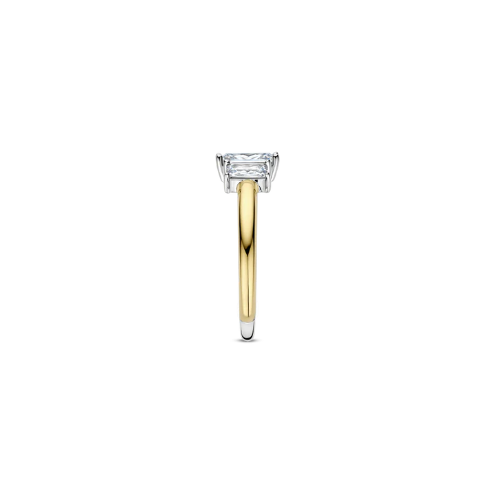 TI SENTO - ANELLO IN ARGENTO CON TRE ZIRCONI TAGLIO RETTANGOLARE