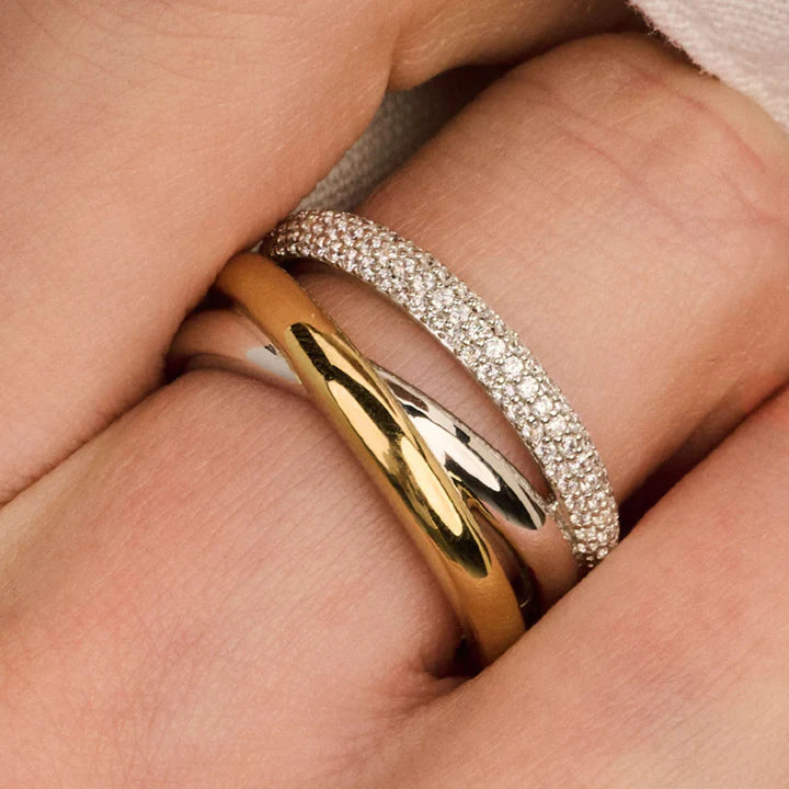 TI SENTO - ANELLO FASCIA IN ARGENTO CON ZIRCONI BIANCHI