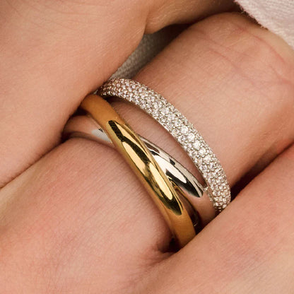 TI SENTO - ANELLO FASCIA IN ARGENTO CON ZIRCONI BIANCHI