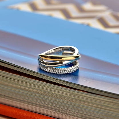 TI SENTO - ANELLO FASCIA IN ARGENTO CON ZIRCONI BIANCHI