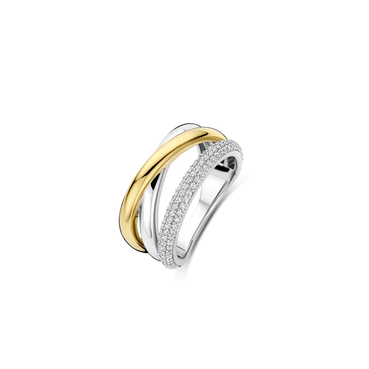 TI SENTO - ANELLO FASCIA IN ARGENTO CON ZIRCONI BIANCHI