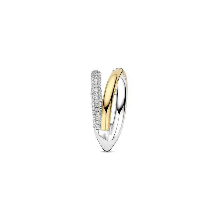 TI SENTO - ANELLO FASCIA IN ARGENTO CON ZIRCONI BIANCHI