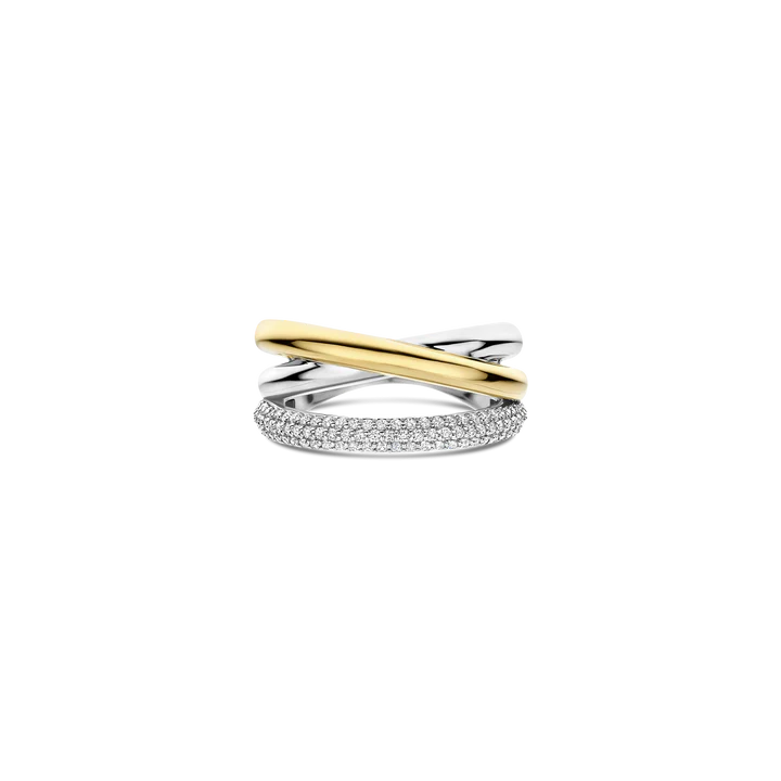 TI SENTO - ANELLO FASCIA IN ARGENTO CON ZIRCONI BIANCHI