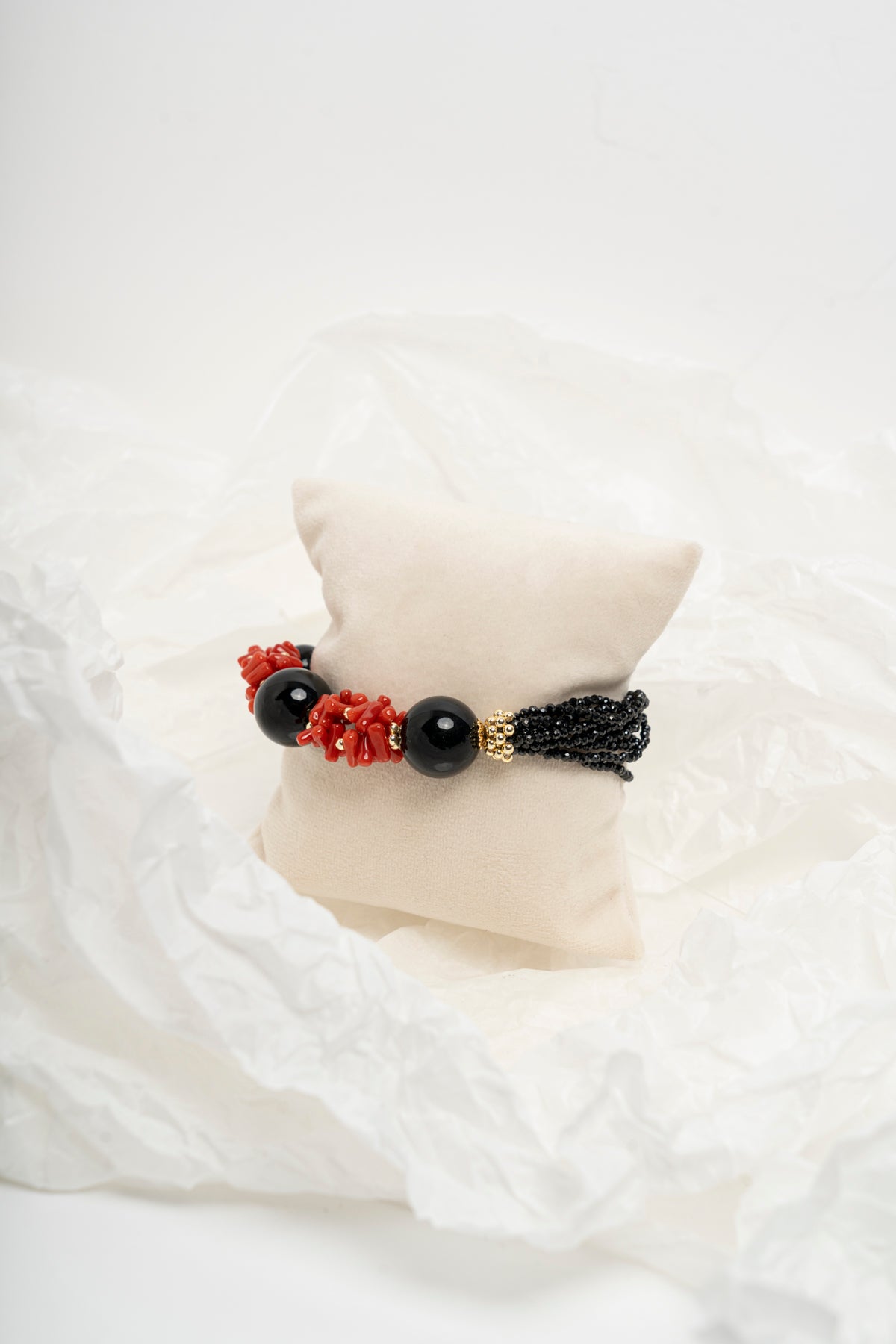 SICYLUI - BRACCIALE IN ONICE E CORALLO