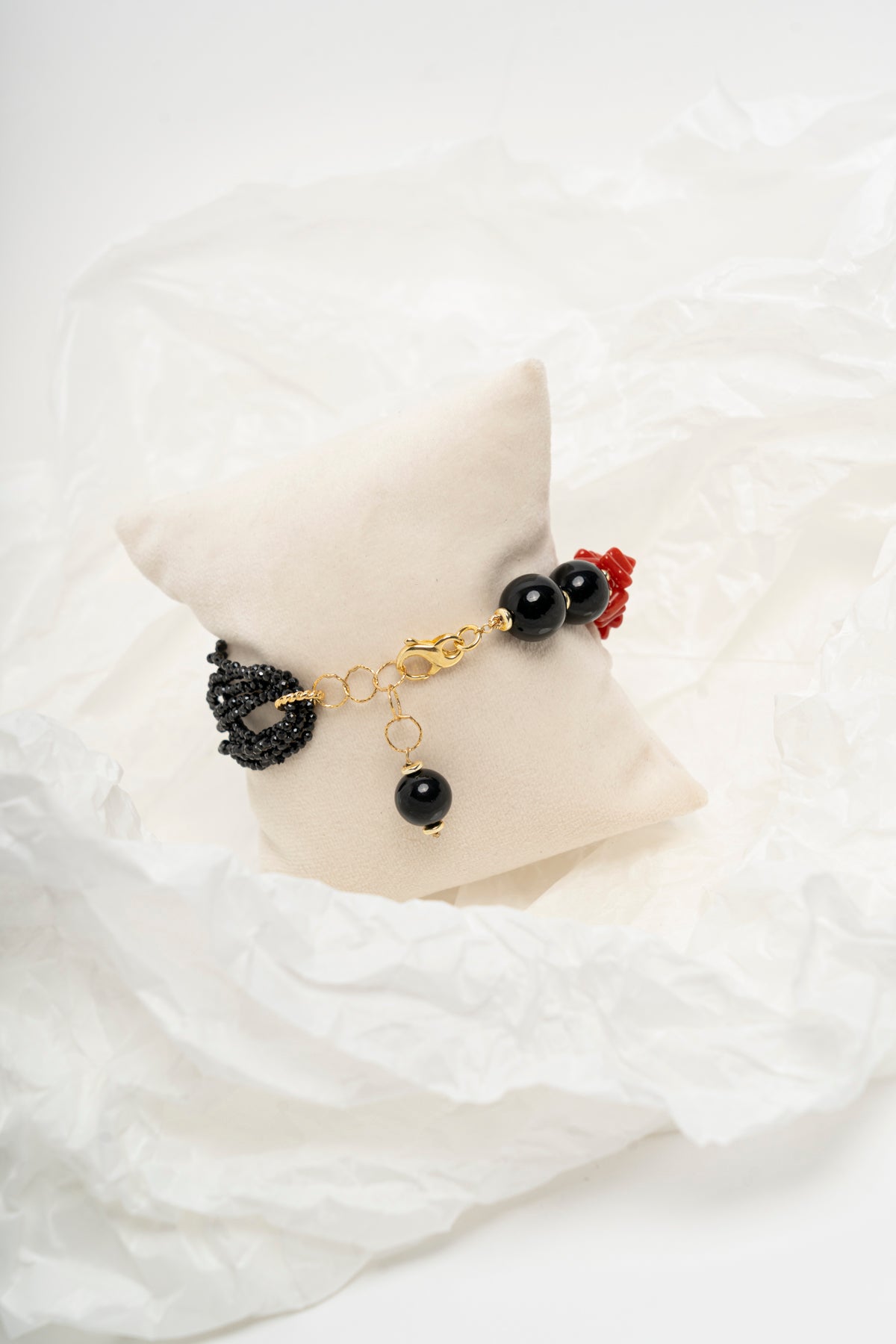 SICYLUI - BRACCIALE IN ONICE E CORALLO