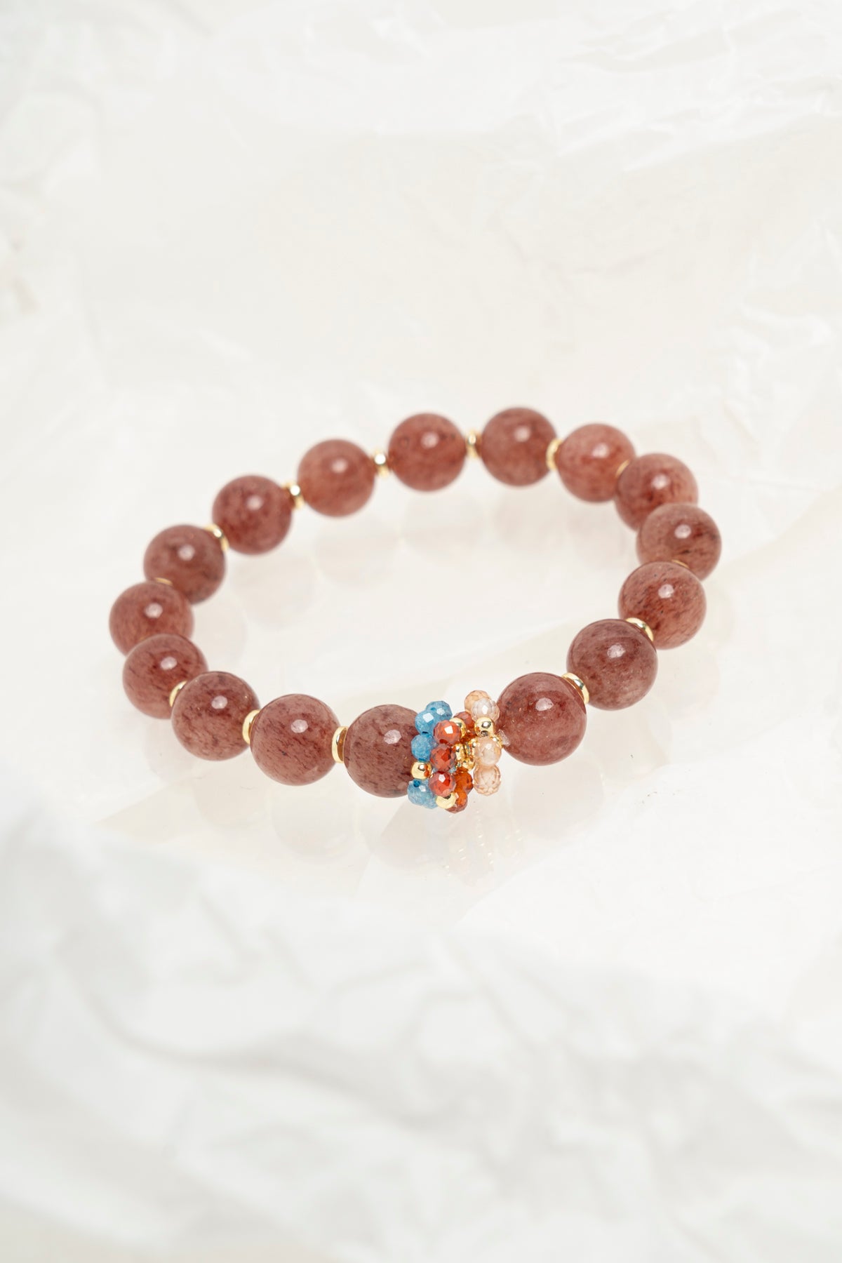 SICYLUI - BRACCIALE ELASTICO GIADA MORO E ZIRCONI