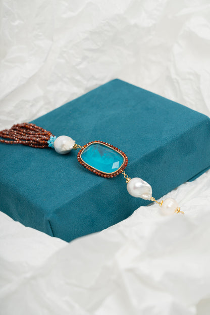 SICYLUI - BRACCIALE ZIRCONE TURCHESE E ZIRCONI MORO