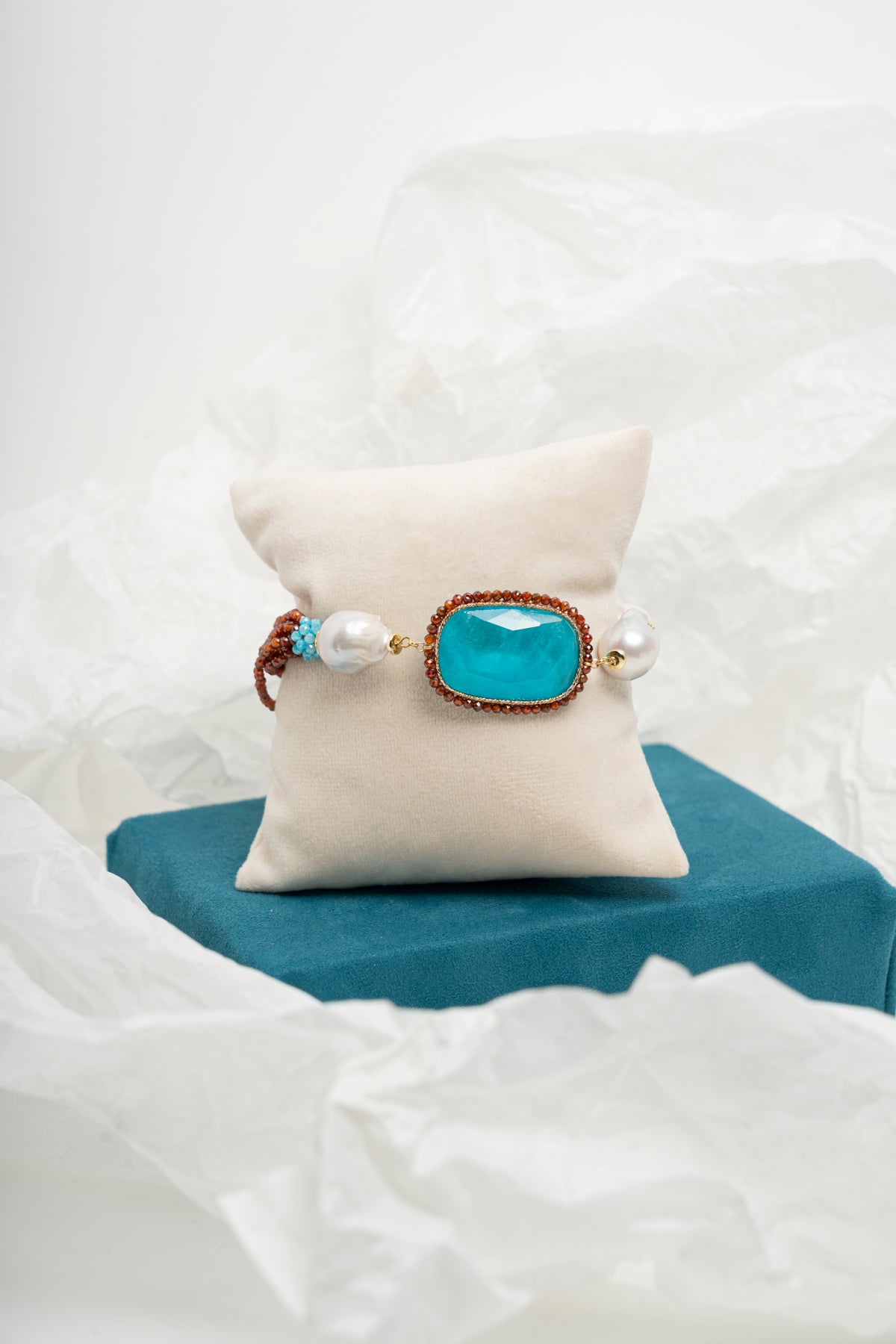 SICYLUI - BRACCIALE ZIRCONE TURCHESE E ZIRCONI MORO