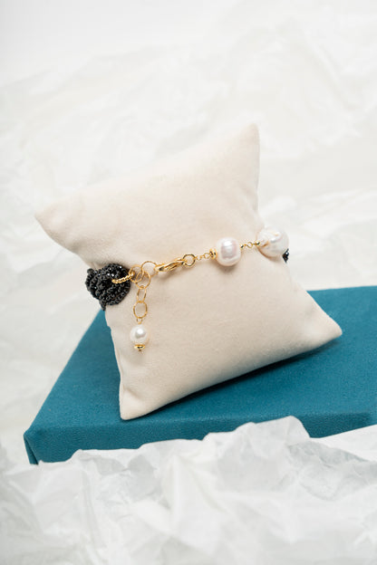 SICYLUI - BRACCIALE ZIRCONE BINCO E ZIRCONI NERI